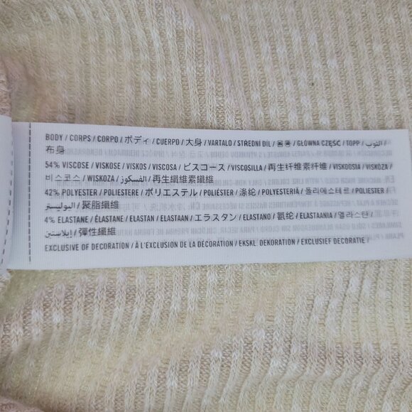 Abercrombie & Fitch A&F Slim Ribbed Turtleneck Sweater Top Womens Size L Beige - Picture 5 of 6